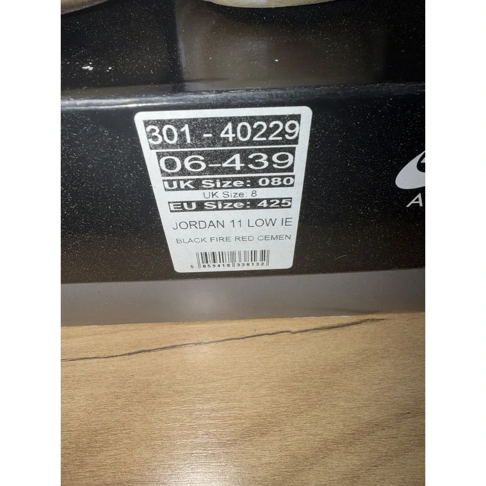 Air Jordan 11 Retro IE Low Black‎ Cement Size 9 Used 919712-006 Released 2020
